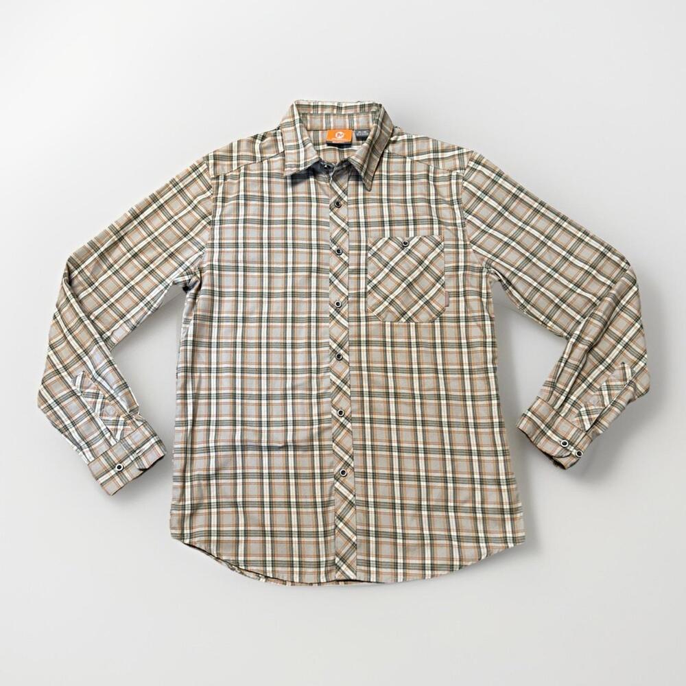 Men's Merrell Button‎ Up Plaid Flannel Shirt Size M